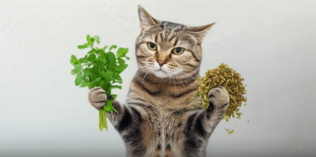 Fresh Catnip Is Quite a Treat